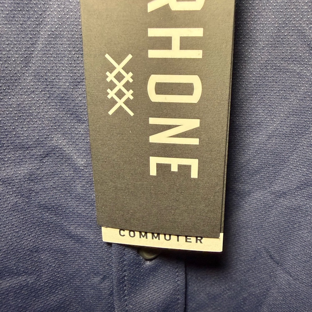 NWT Rhone Commuter Shirt Mens Navy Blue Slim Fit Italian Stretch Size L $138 - Picture 3 of 7